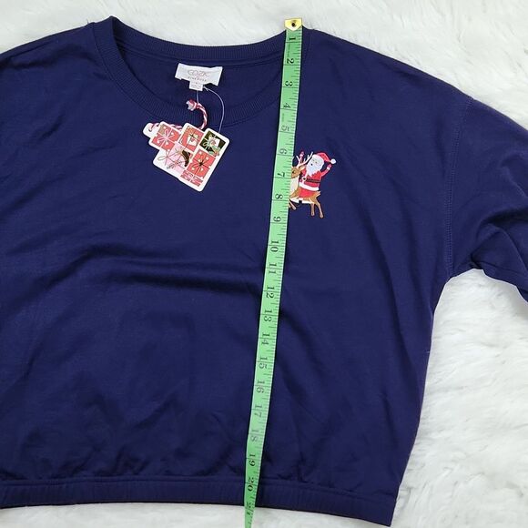 Pink Rose -510 Christmas Sweatshirt Top Junior's Large fits a Small - Picture 7 of 7